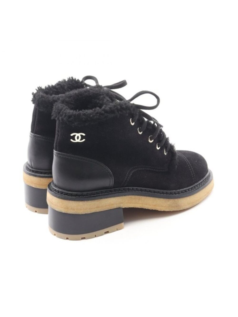 Chanel Boots CC Logo Suede Leather - Picture 2 of 10